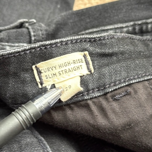 Madewell Curvy High Rise Slim Straight Richgrove Wash Stretch Jeans Size 29 - Picture 7 of 8